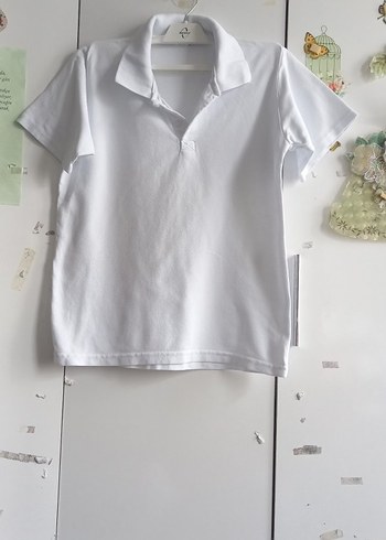 erkek çocuk  için beyaz kısa kollu polo tişört - Görsel 4