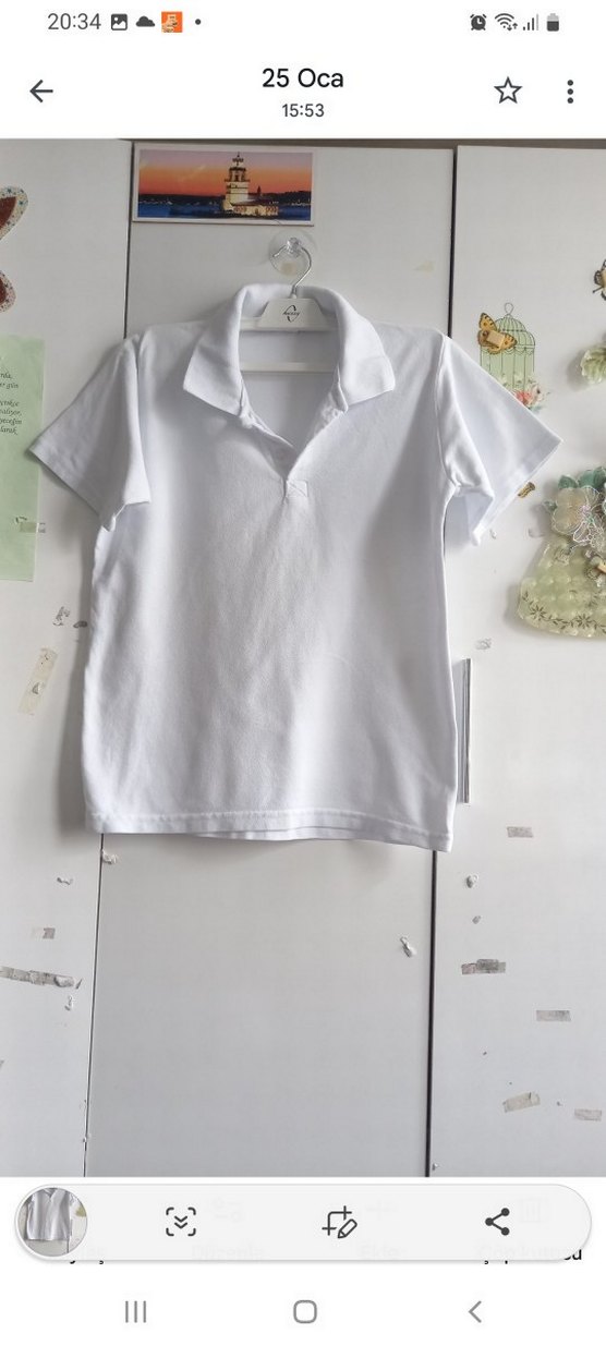 erkek çocuk  için beyaz kısa kollu polo tişört - Görsel 3