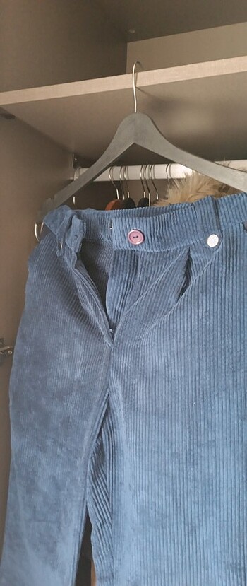 Lacivert trendyol kadife boru paça - Görsel 4