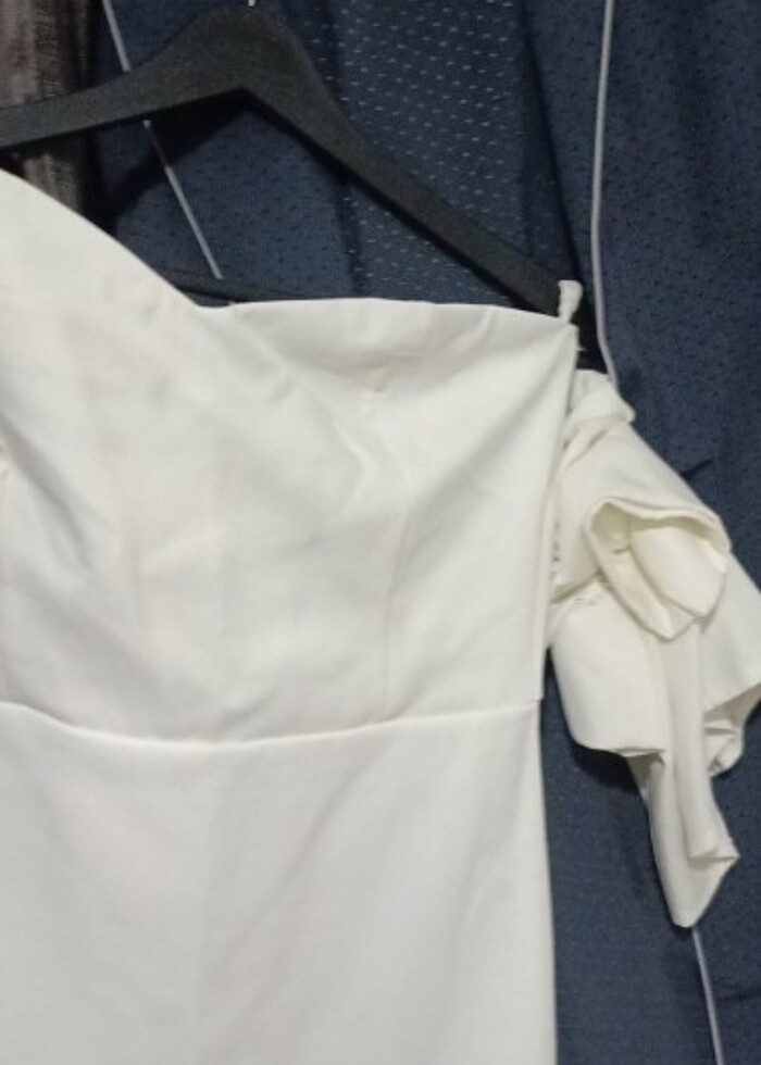 Beyaz söz nişan nikah elbisesi - Görsel 3