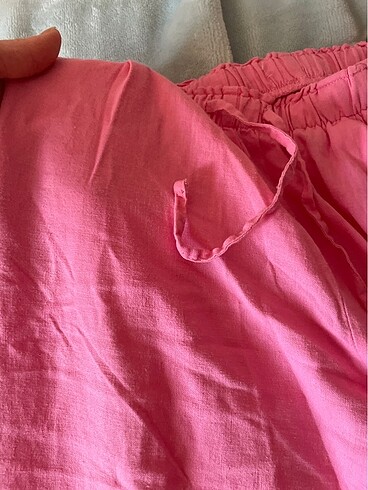 Zara Pembe keten pantolon