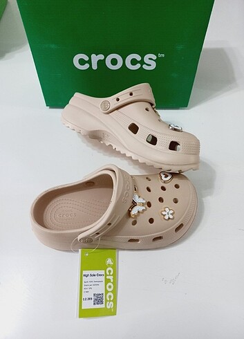 Crocs Crocs Terlik yüksek Taban bej 37