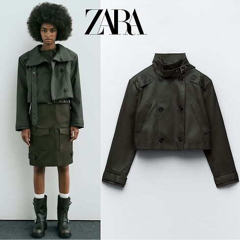 xl Beden haki Renk zara trenckot