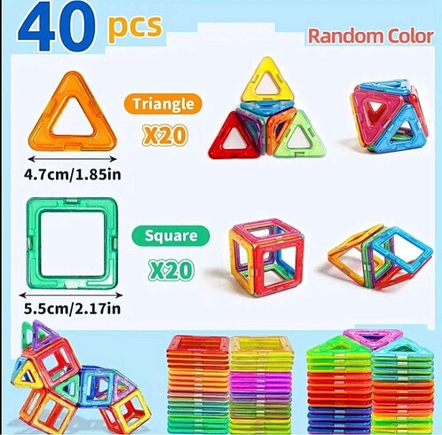 40 Parça Manyetik Bloklar