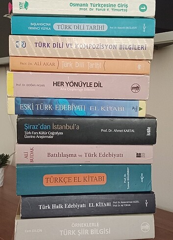Türk Dili ve edebiyatı bölümü kitapları 