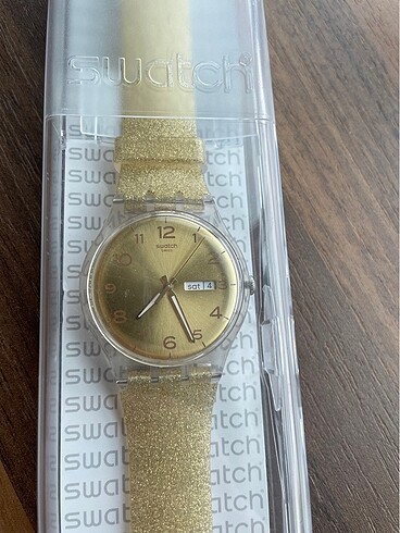 Swatch aktın rengi pırıltılı kadın saati-orijinal