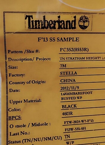 38 Beden Tımberland Su geçirmez çizme