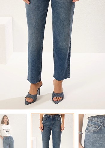 Kadın Mavi Denim Regular Fit Jean