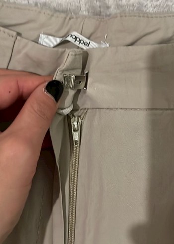 l Beden Bej Kadın Yüksek Bel Mini Şort