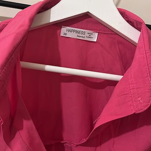 Happiness Oversize pembe gömlek