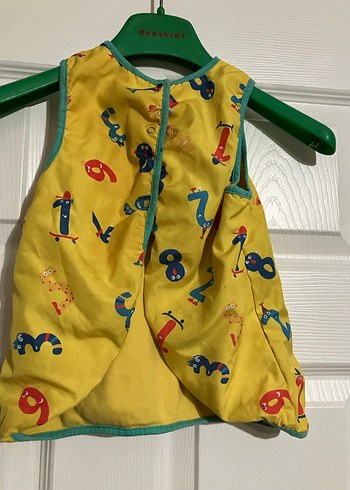 Renkli Baskılı Sarı Bebek Önlüğü - Görsel 4