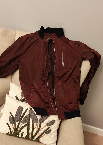 36 Beden Bordo Fermuarlı Kadın yağmurluk