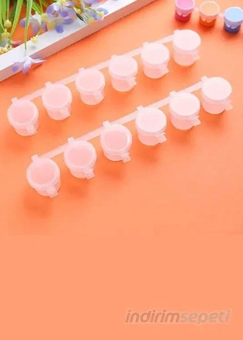 3ML boş boya kutusu 4 Adet 6 lı şerit - Görsel 3