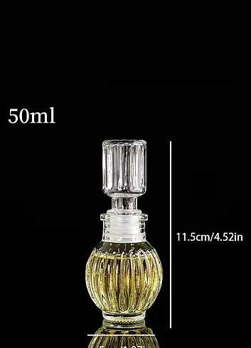 Şişe Cam Uzun Kapaklı Boş Kolonya Parfüm Şişesi 50 cc vidalı kap - Görsel 2
