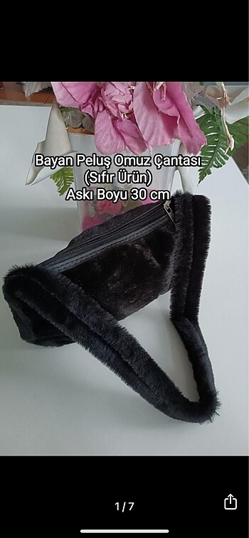 Bayan peluş omuz çantası
