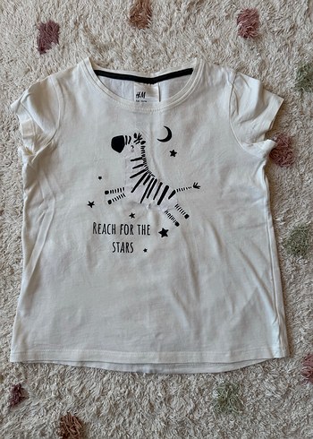 4 Yaş Beden H&M Zebra Desenli Kısa Kollu Takım
