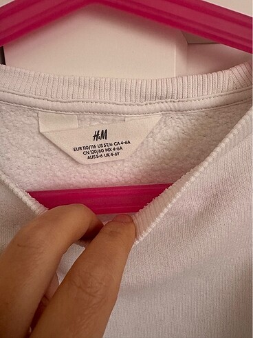 4 Yaş Beden beyaz Renk H&M kız çocuk sweatshirt