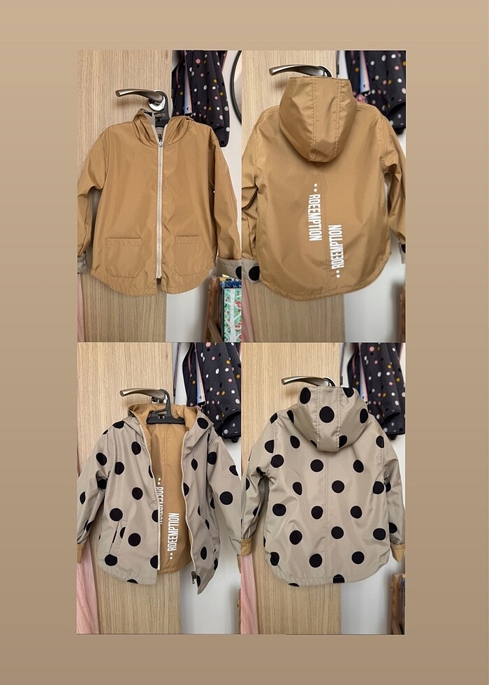 Kız çocuk çift taraflı ceket - Görsel 2