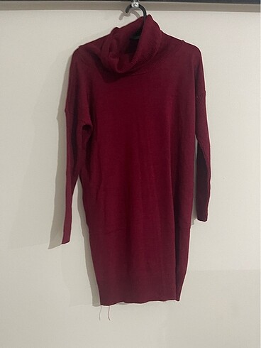 Bordo boğazlı tunik