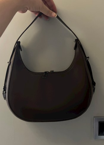 Kahverengi Deri Tokalı Kadın Çanta - Görsel 4