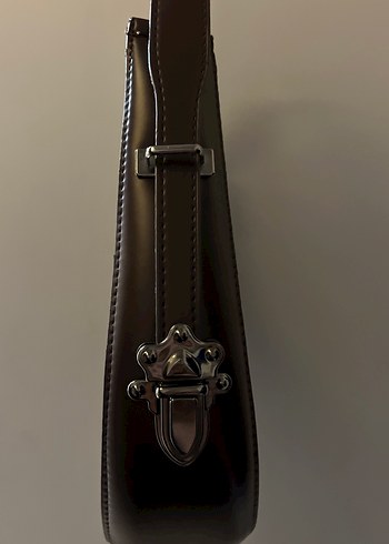 Kahverengi Deri Tokalı Kadın Çanta - Görsel 3