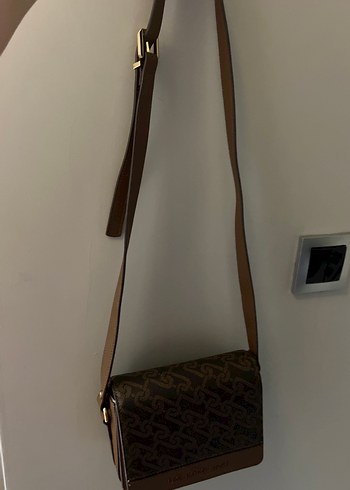 Kahverengi Deri zincir Desenli Kadın Çanta - Görsel 3