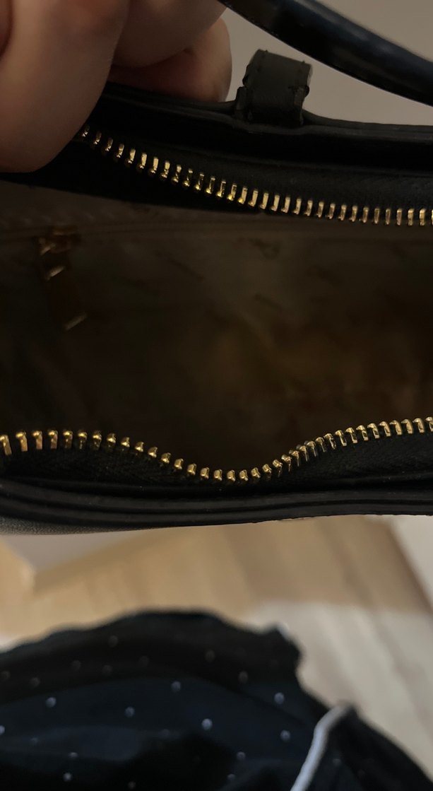 Siyah Deri Tokalı Kadın Omuz Çantası - Görsel 4