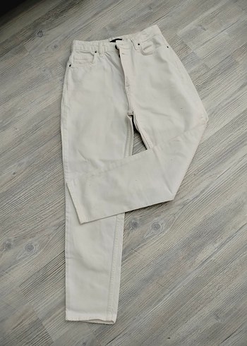 36 beden kot Bej Regular Fit Midi Kot Pantolon