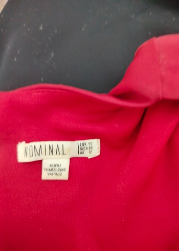 40 beden Elbise Kemer Detaylı Kırmızı Mini Ofis Elbisesi - Görsel 6