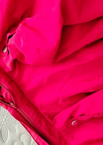 XX beden Bordo Kemerli Uzun Kadın Yağmurluk - Görsel 5