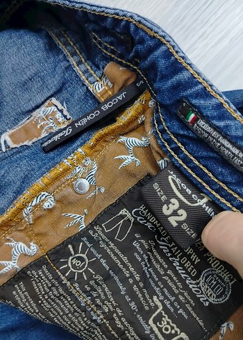 32 beden Mavi Düğmeli Normal Kesim Erkek Kot Pantolon - Görsel 4