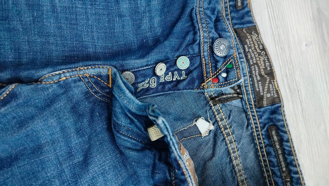 32 beden Mavi Düğmeli Normal Kesim Erkek Kot Pantolon - Görsel 2