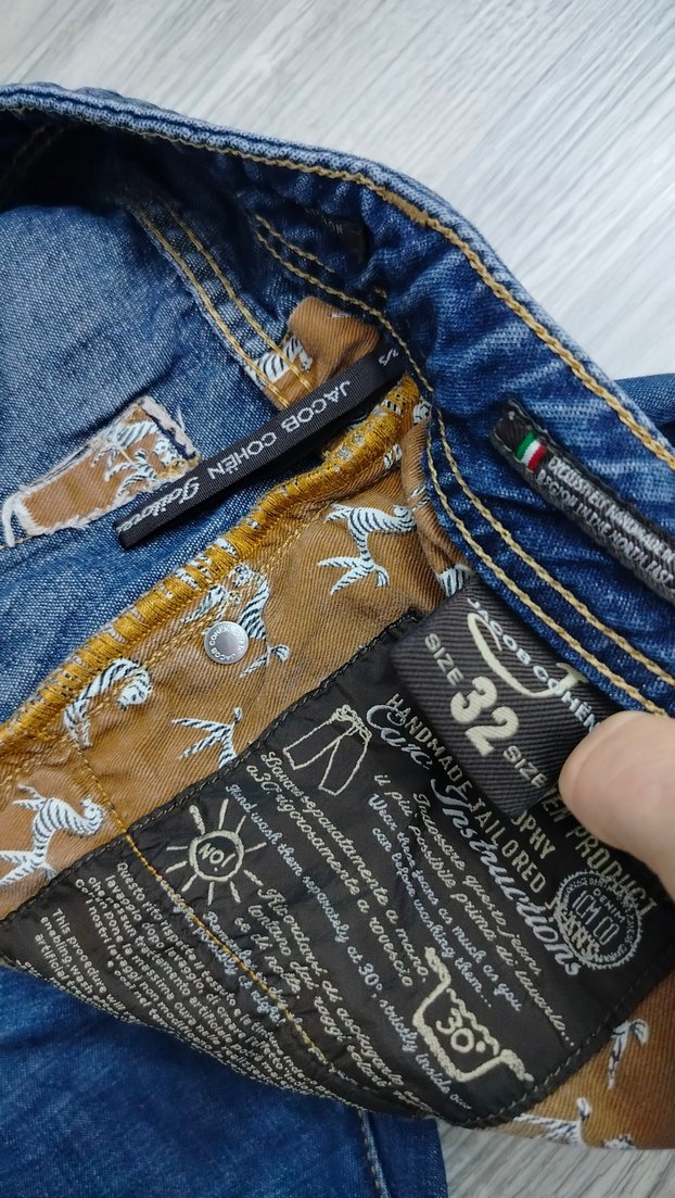 32 beden Mavi Düğmeli Normal Kesim Erkek Kot Pantolon - Görsel 4