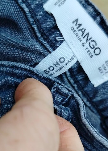 34 beden  Gri Midi Boy Kadın Kot Pantolon - Görsel 4