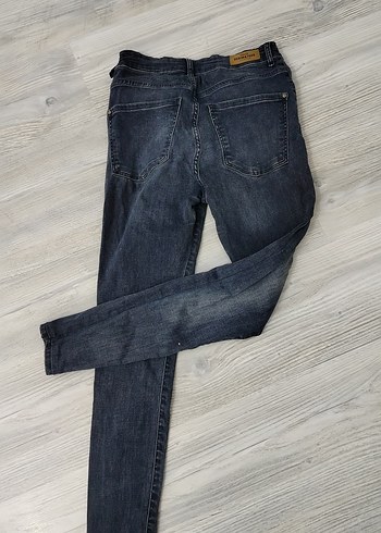 34 beden  Gri Midi Boy Kadın Kot Pantolon - Görsel 2