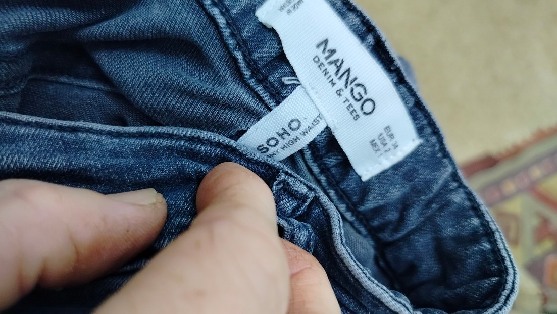 34 beden  Gri Midi Boy Kadın Kot Pantolon - Görsel 4