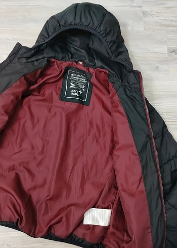 14 yaş  164   beden Erkek Siyah Kapüşonlu Fermuarlı Mont - Görsel 2