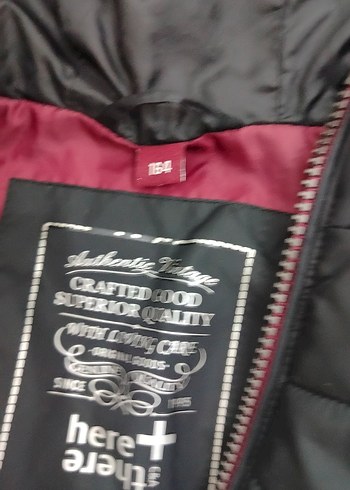 14 yaş  164   beden Erkek Siyah Kapüşonlu Fermuarlı Mont - Görsel 4