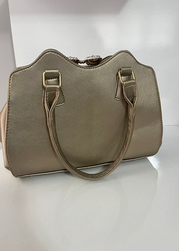 Vintage Desenli Kahverengi Deri Kadın Çanta - Görsel 2