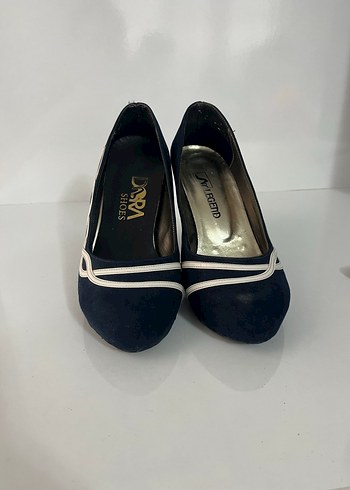 Klasik Lacivert Platform Topuklu Kadın Stiletto - Görsel 2