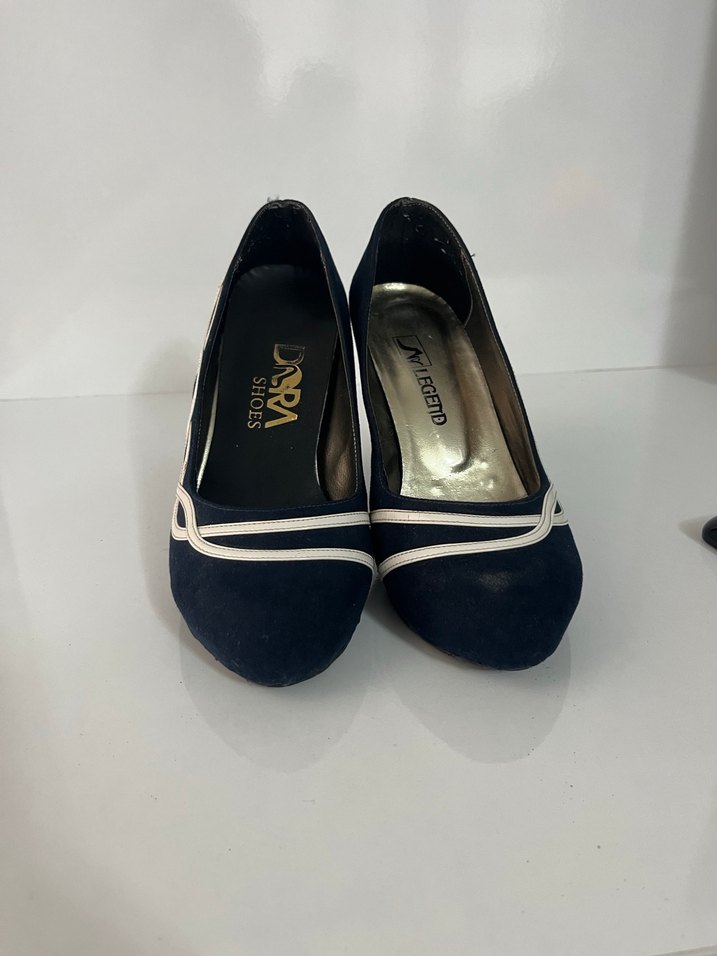 Klasik Lacivert Platform Topuklu Kadın Stiletto - Görsel 2