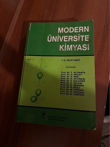 Modern Üniversite Kimyası CİLT 1