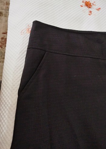 Düğmeli Kahverengi Hamile Midi Etek - Görsel 4