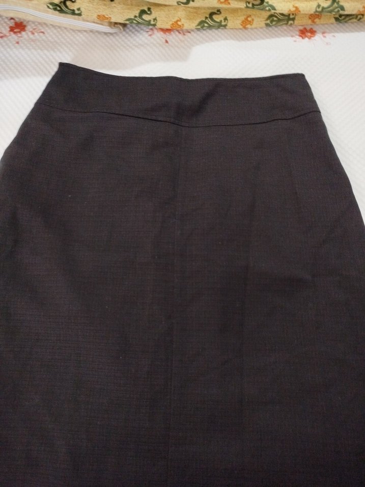 Düğmeli Kahverengi Hamile Midi Etek - Görsel 3