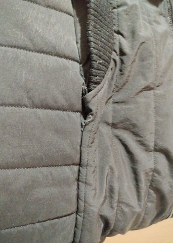 Düğmeli Siyah Uzun Kadın Mont - Görsel 4