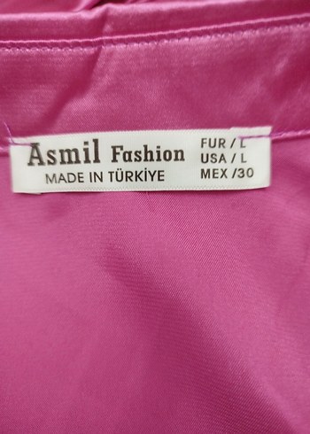 Düğmeli Pembe Saten Kadın Gömlek - Görsel 3