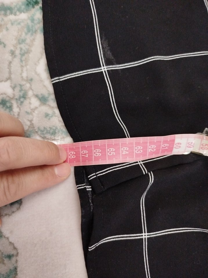 Siyah Ekoseli Kadın Uzun Kollu Gömlek - Görsel 4