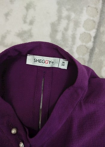 Mor Düğmeli Kadın Gömlek - Görsel 5