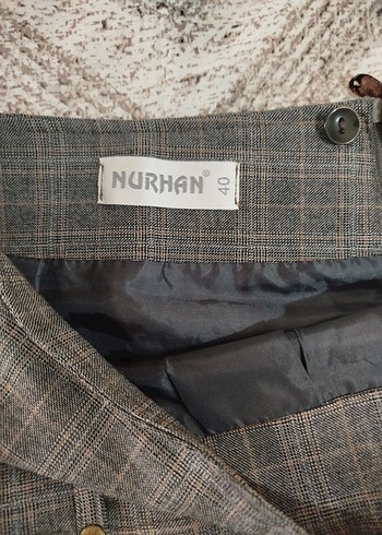 Gri Uzun Keten Piliseli Kadın Etek - Görsel 4