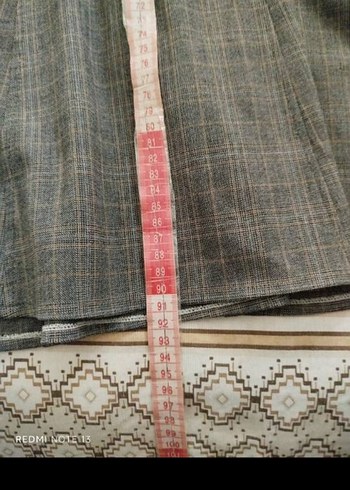 Gri Uzun Keten Piliseli Kadın Etek - Görsel 5